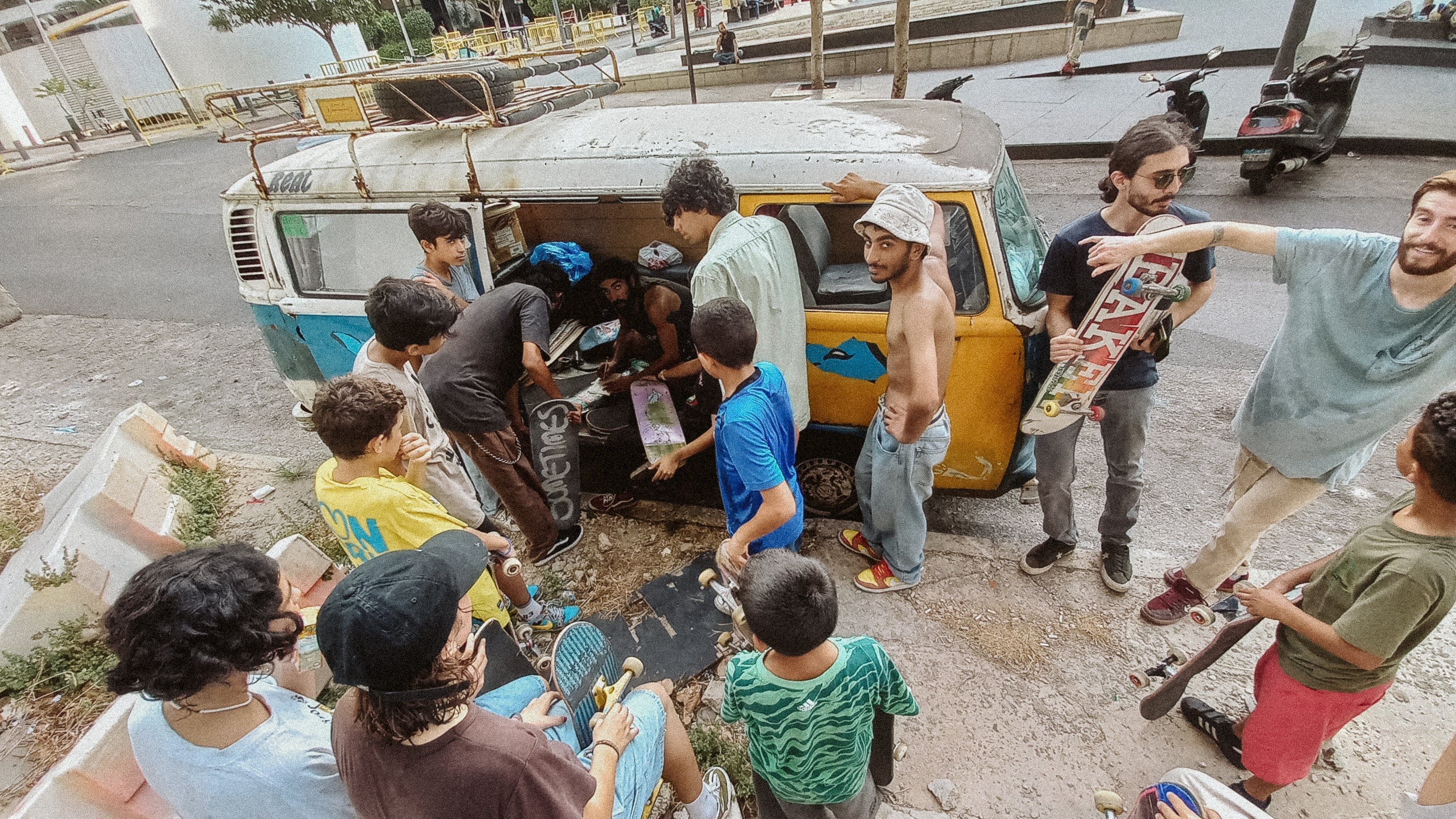 Donated skate gear for the Lebanese Skateboarding Association