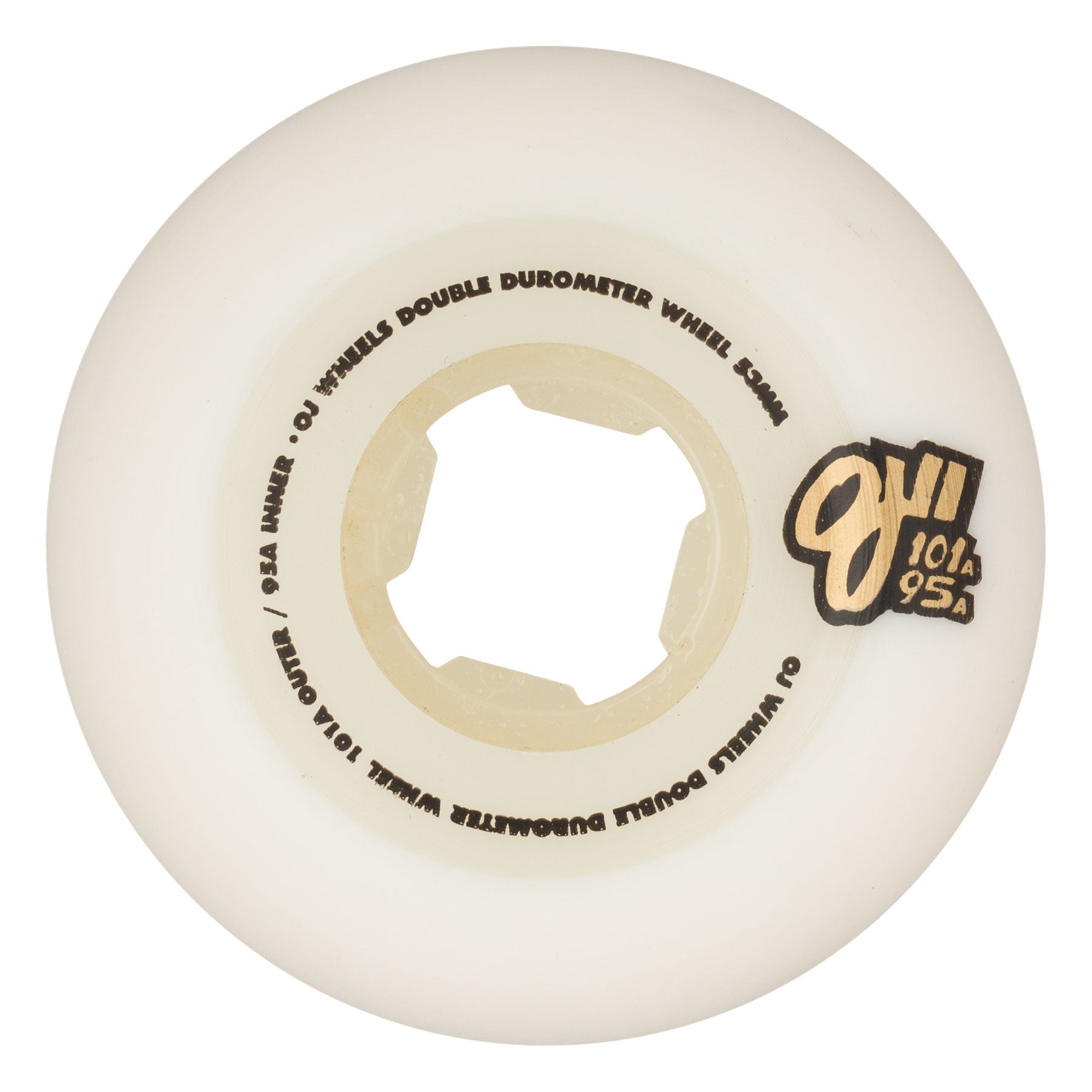 新品　OJ wheels DOUBLE DURO 54mm 101A 95A 54mm /101-95A Hardline White | Double Duro | OJ Skateboard Wheels